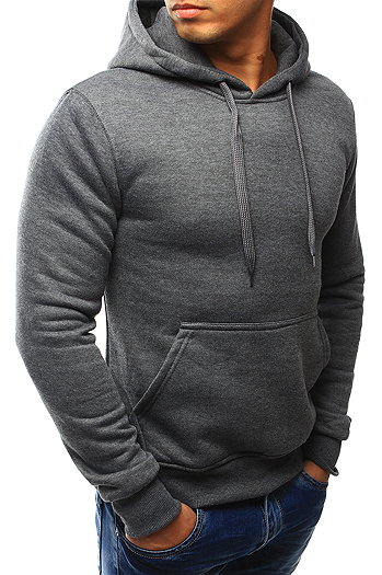 Bluza męska z kapturem antracytowa BX2085