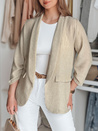 Marynarka damska oversize SOFT LOVE jasnobrązowa Dstreet PY0133