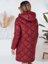 Kurtka zimowa damska SNOWVIBE bordowa pikowana Dstreet TY4996