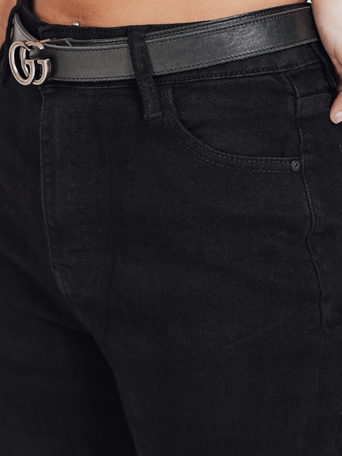 Jeansy damskie wide leg czarne Dstreet UY2748