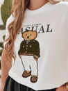 T-shirt damski z misiem MISSTARTA biały Dstreet RY2880