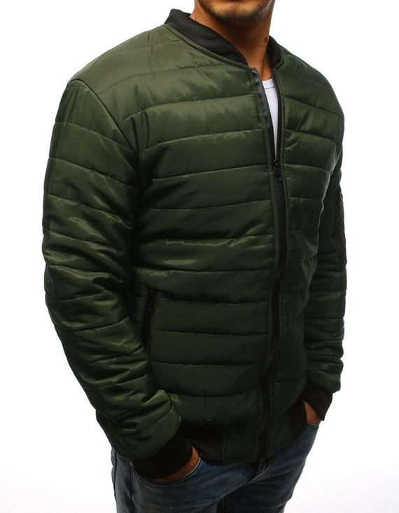 Kurtka męska pikowana bomber jacket zielona TX2211A