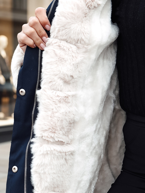 Kurtka zimowa damska parka STARBURST granatowa Dstreet TY4764