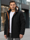 Kurtka męska zimowa z kapturem czarna Dstreet TX4992