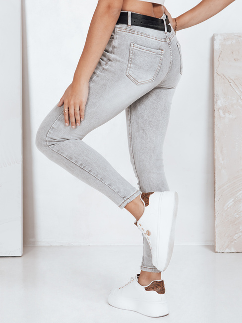 Jeansy damskie rurki szare Dstreet UY2802
