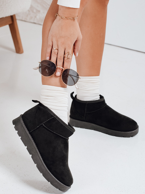 Śniegowce damskie na platformie czarne Dstreet ZY1077