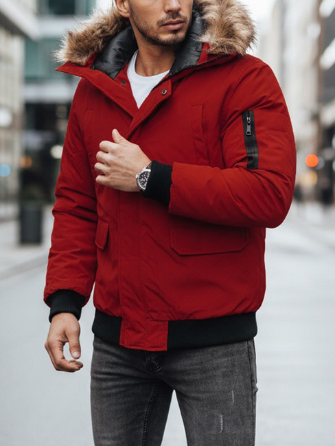 Kurtka męska zimowa bordowa Dstreet TX4309