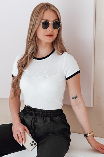 T-shirt damski z napisem LUMINASI biały Dstreet RY2887