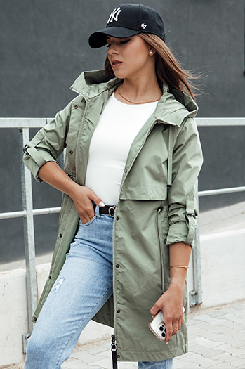 Kurtka przejściowa damska parka SANXAY zielona Dstreet TY4381