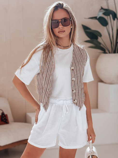 Spodenki damskie RELAX TIME białe Dstreet SY0462