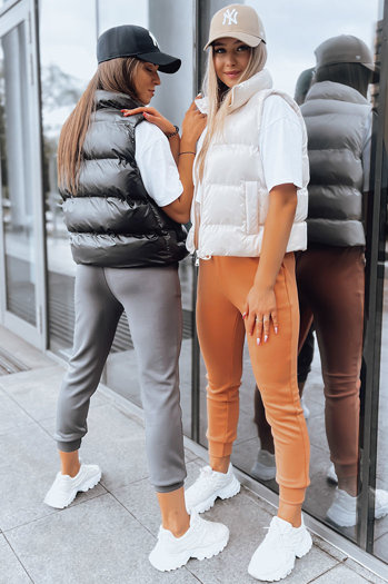 Spodnie damskie dresowe joggery MORELO morelowe Dstreet UY1584