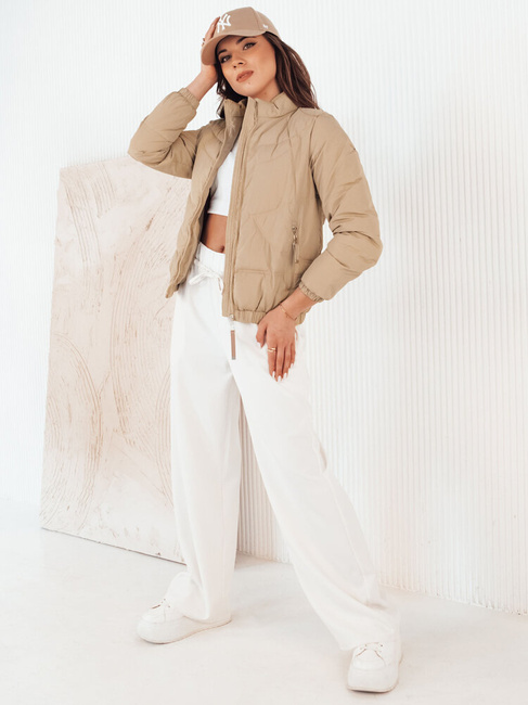 Kurtka przejściowa damska pikowana SALECA beżowa Dstreet TY4251