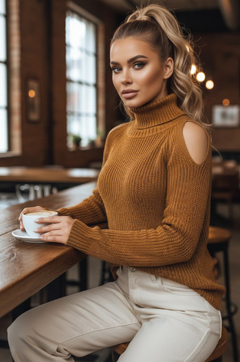 Sweter damski ARIEL żółty Dstreet MY1707