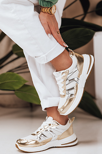 Sneakersy damskie GOLDLINX złote Dstreet ZY0594