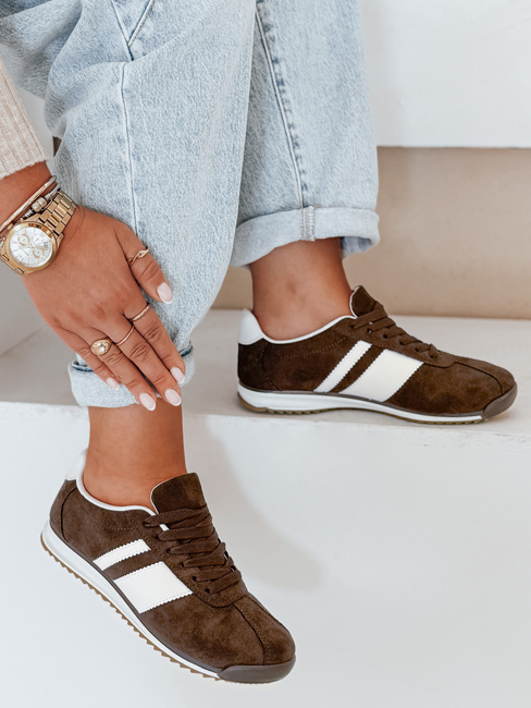 Sneakersy damskie brązowe Dstreet ZY1049