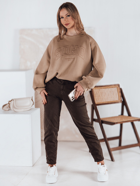 Spodnie damskie jeansowe STREETSTYLE brązowe Dstreet UY2393