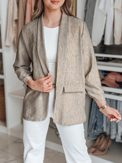 Marynarka damska oversize SOFT LOVE ciemnobrązowa Dstreet PY0130