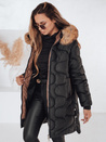 Kurtka damska zimowa VIRELIA pikowana z kapturem czarna Dstreet TY4937