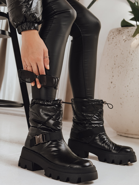 Buty damskie trapery czarne Dstreet ZY1299