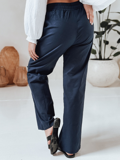 Spodnie damskie casualowe wide leg BOHO DAY granatowe Dstreet UY2649