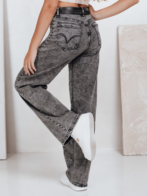 Jeansy damskie wide leg czarne Dstreet UY2747