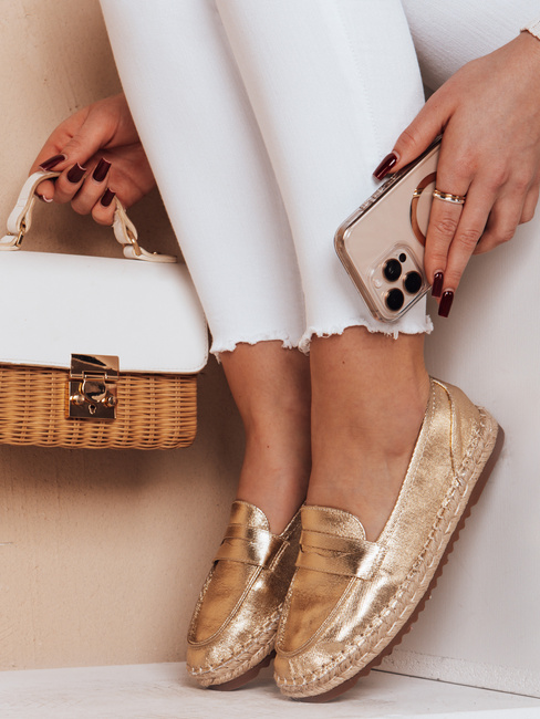 Espadryle damskie JUDANA złote Dstreet ZY0628