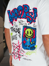 T-shirt męski z nadrukiem biały Dstreet RX5644