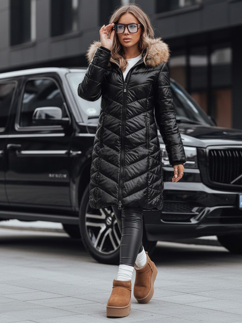 Kurtka zimowa damska pikowana BELLATRIX czarna Dstreet TY4581z