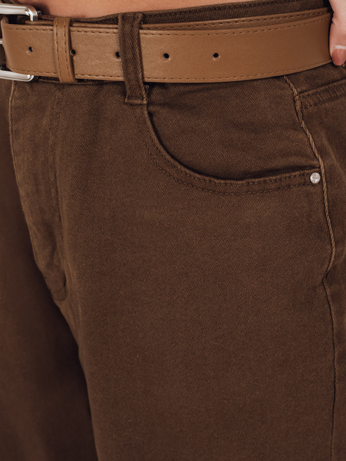 Jeansy damskie mom fit brązowe Dstreet UY2844