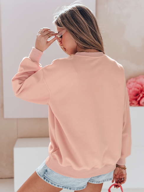 Bluza damska oversize z sercami PINKNOTE różowa Dstreet BY1500