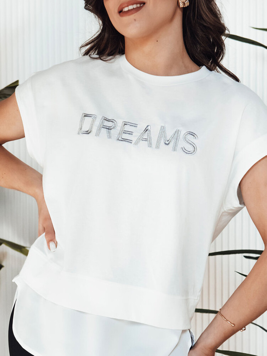 T-shirt damski DREAMY ecru Dstreet RY2521