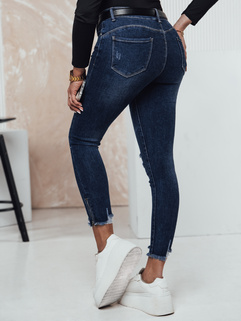 Spodnie jeansowe damskie ZIPDETAIL push up niebieskie Dstreet UY2306_2