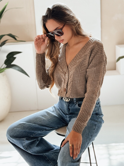 Sweter damski DESTANY beżowy Dstreet MY1738