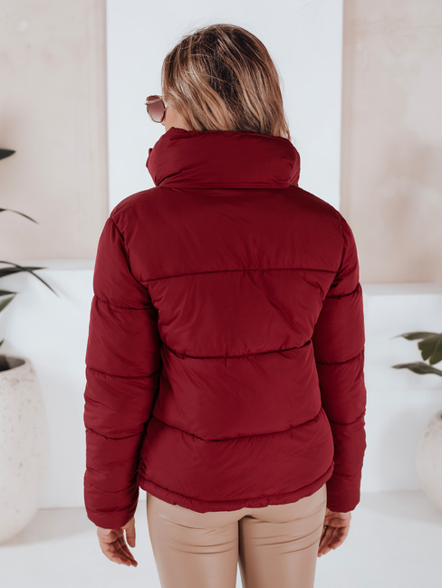 Kurtka damska zimowa pikowana LAROSE bordowa Dstreet TY5218