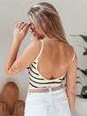Body one size w paski STRIP BACK beżowe Dstreet RY2899