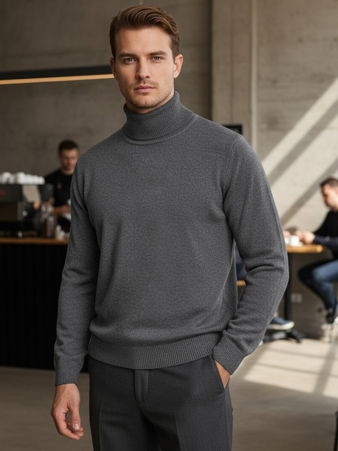 Golf męski jasnoszary Dstreet WX2359