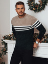 Sweter męski w paski zielony Dstreet WX2231z