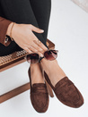 Mokasynyy damskie zamszowe brązowe Dstreet ZY1175