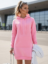 Bluza damska długa z kapturem oversize TIMMY różowa Dstreet EY1939
