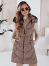 Kamizelka damska ocieplana pikowana latte Dstreet TY5104