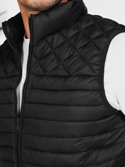 Kamizelka męska pikowana czarna Dstreet TX5076