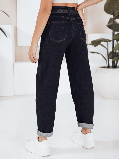 Jeansy damskie balloon fit granatowe Dstreet UY2766