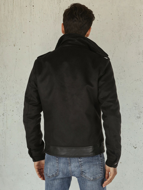 Kurtka zimowa męska ramoneska czarna Dstreet TX4660