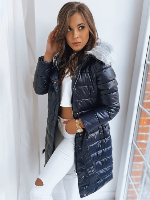 Płaszcz zimowy damski pikowany DORTANO granatowy Dstreet TY3659