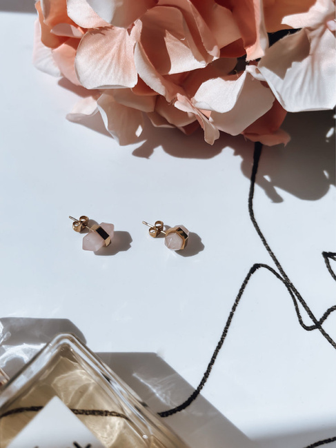 Kolczyki VERIEGATA różowe Dstreet JY0010