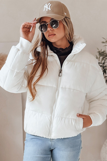 Kurtka damska zimowa krótka pikowana VIBEGIRL biała Dstreet TY4947