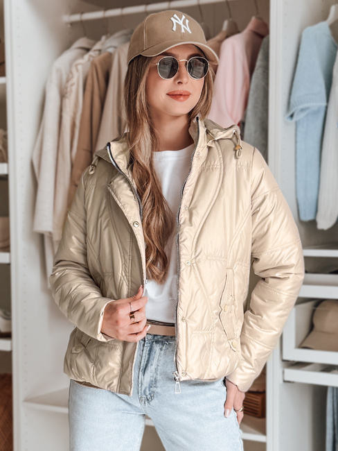 Kurtka przejściowa damska pikowana MARISSIA beżowa Dstreet TY4851