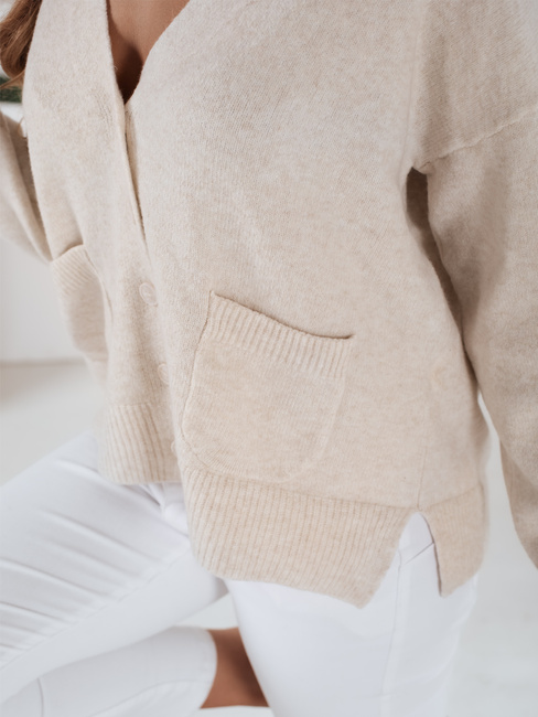 Damski kardigan SORELIE ecru Dstreet MY2510