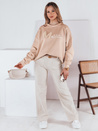 Bluza damska one size oversize AVENUE beżowa Dstreet BY1354
