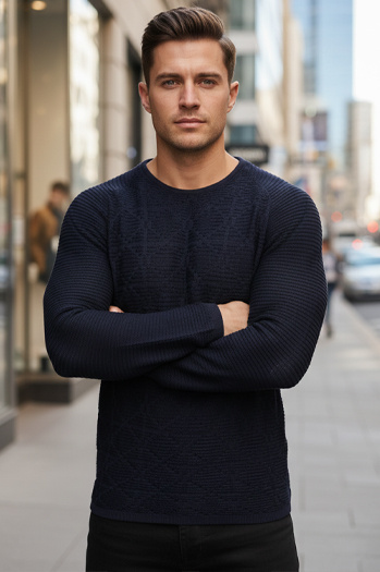 Sweter męski granatowy WX2300z